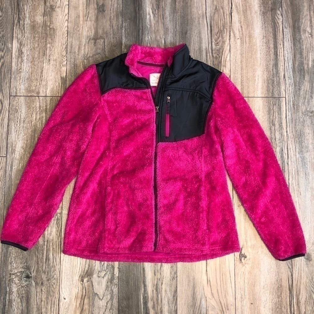 Faded Glory Pink Full Zip Sweater